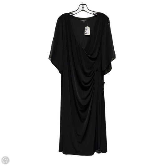 Dress Party Midi By Glamour In Black & Silver, Size: Xl