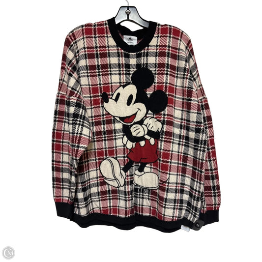 Sweater By Disney Store In Plaid Pattern, Size: L
