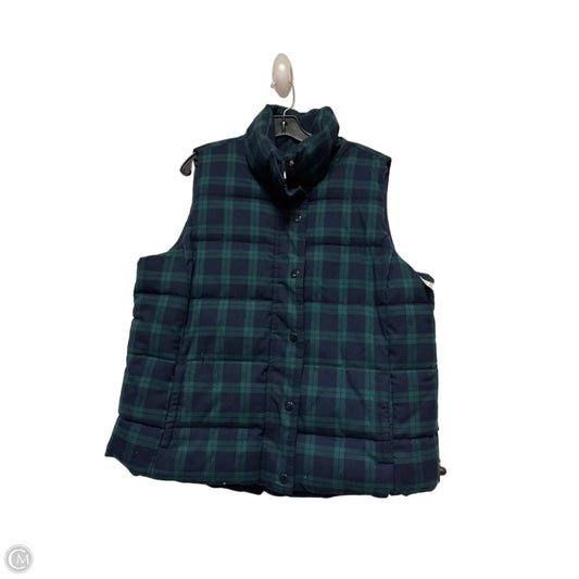 Vest Puffer & Quilted By Old Navy In Plaid Pattern, Size: Xl