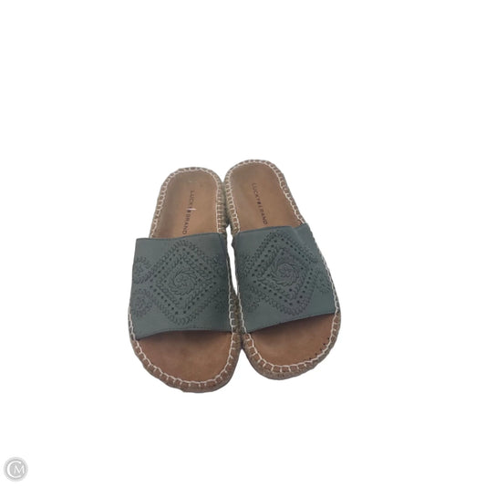Sandals Flats By Lucky Brand In Blue, Size: 5.5