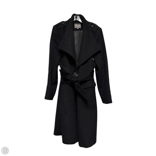Coat Trench Coat By Clothes Mentor In Black, Size: Xl