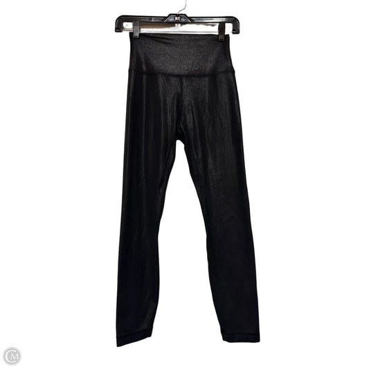 Athletic Leggings By Lululemon In Black & Silver, Size: 4
