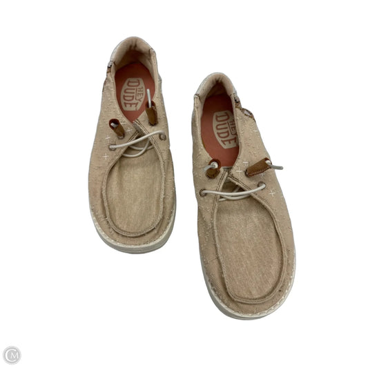 Shoes Flats By Hey Dude In Tan, Size: 6