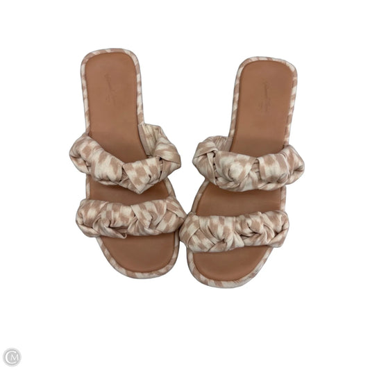 Sandals Flats By Universal Thread In Cream & Tan, Size: 9.5