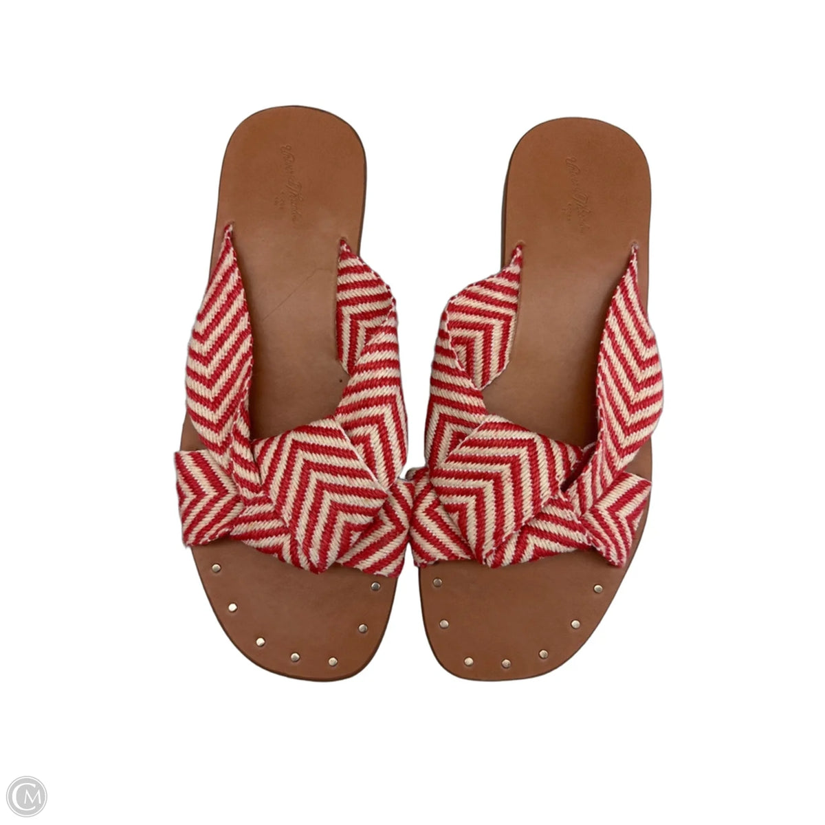 Sandals Flats By Universal Thread In Cream & Red, Size: 10