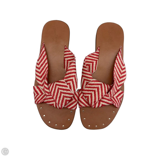 Sandals Flats By Universal Thread In Cream & Red, Size: 10