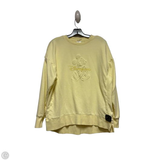Sweatshirt Crewneck By Disney Store In Yellow, Size: Xs