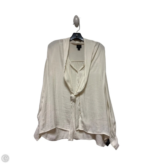 Top Long Sleeve By Worthington In White, Size: L