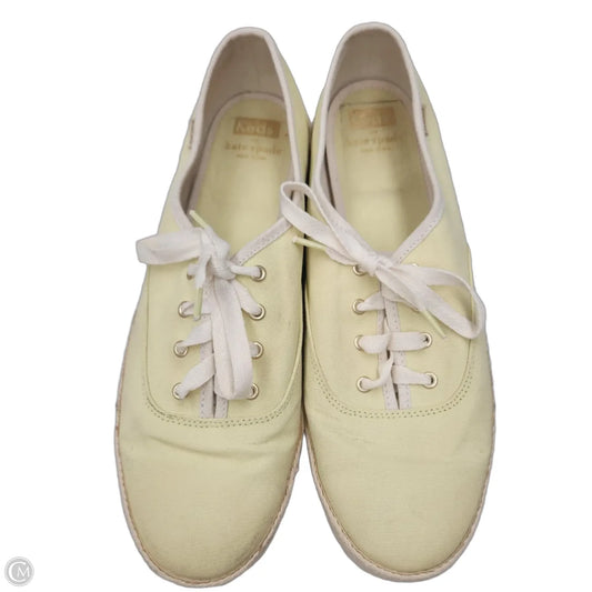 Shoes Designer By Kate Spade In White & Yellow, Size: 10