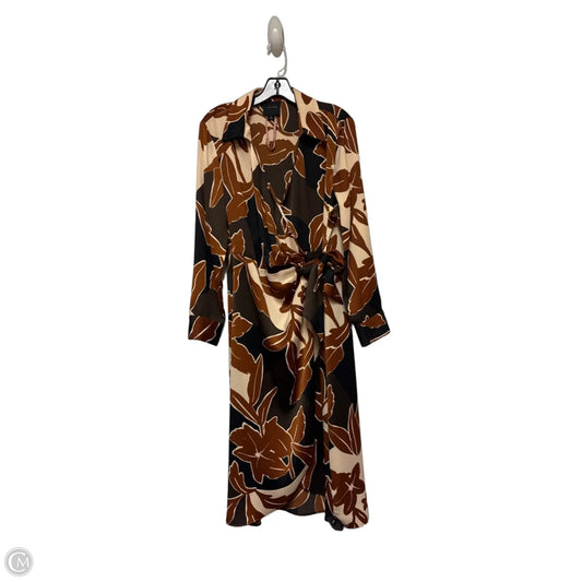 Dress Casual Midi By Alex Marie In Brown & Tan, Size: M