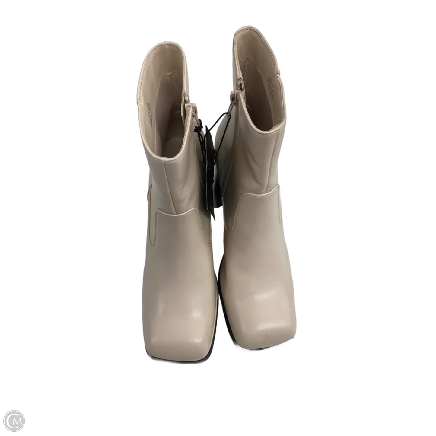 Boots Ankle Heels By Forever 21 In Cream, Size: 9