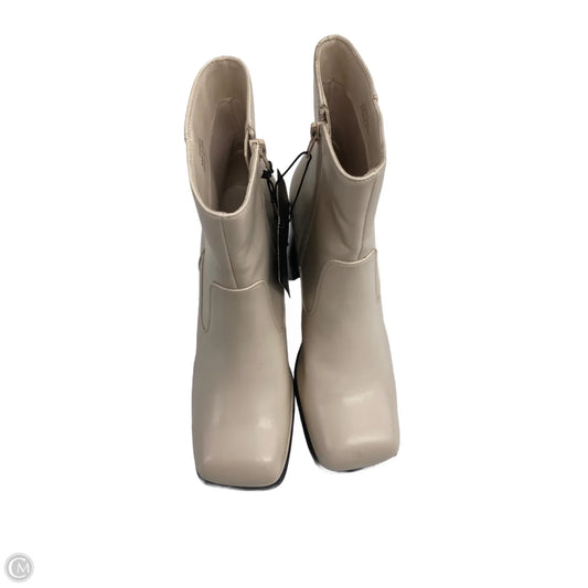 Boots Ankle Heels By Forever 21 In Cream, Size: 9